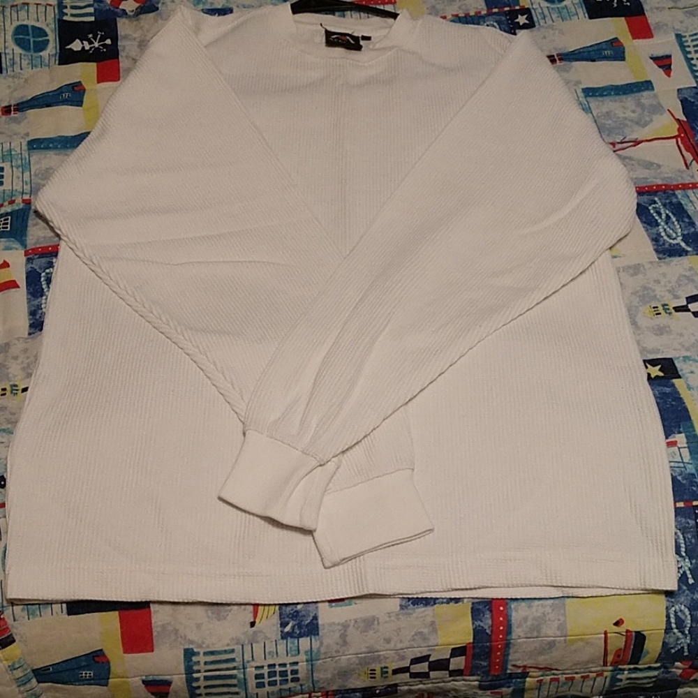 White Long Sleeve Thermal Shirt